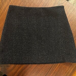 Zara Black Textured Mini Skirt